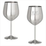 DST38140 18 Oz. Stainless Steel Stemmed Wine Glass With Custom Imprint